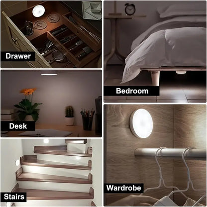 StayLit Motion Sensor LED Night Light - USB Rechargeable, Wireless, Magnetic Lamp For Bedroom, Kitchen, Hallways, Closets & Stairs