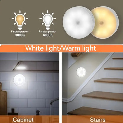 StayLit Motion Sensor LED Night Light - USB Rechargeable, Wireless, Magnetic Lamp For Bedroom, Kitchen, Hallways, Closets & Stairs