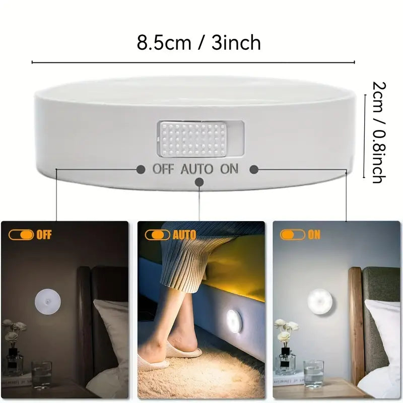 StayLit Motion Sensor LED Night Light - USB Rechargeable, Wireless, Magnetic Lamp For Bedroom, Kitchen, Hallways, Closets & Stairs